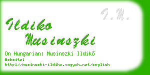 ildiko musinszki business card