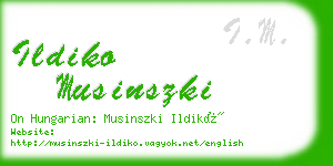 ildiko musinszki business card